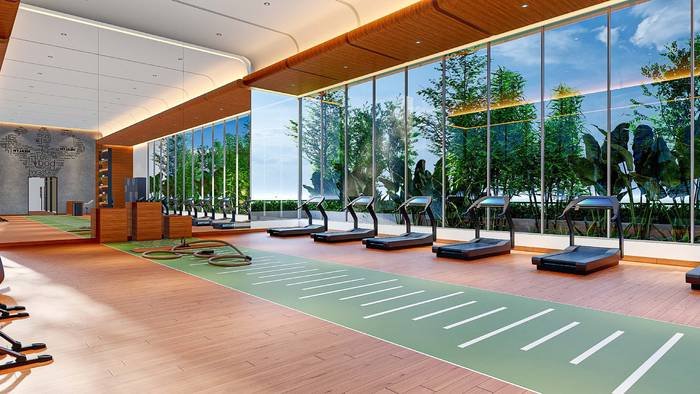 The co-working space on level one of the Cinq by Raghava clubhouse